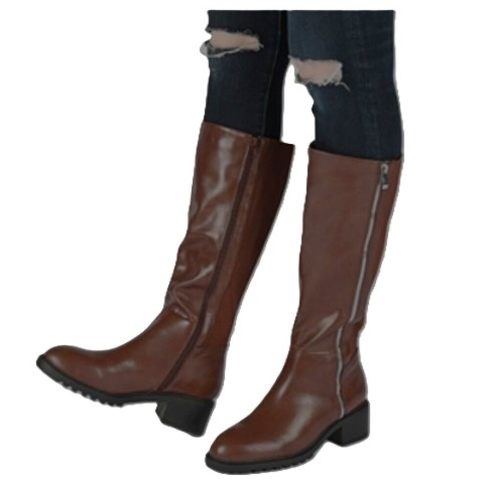 Journee Collection Chocolate Brown Morgaan Tall Boots  Sz 9M